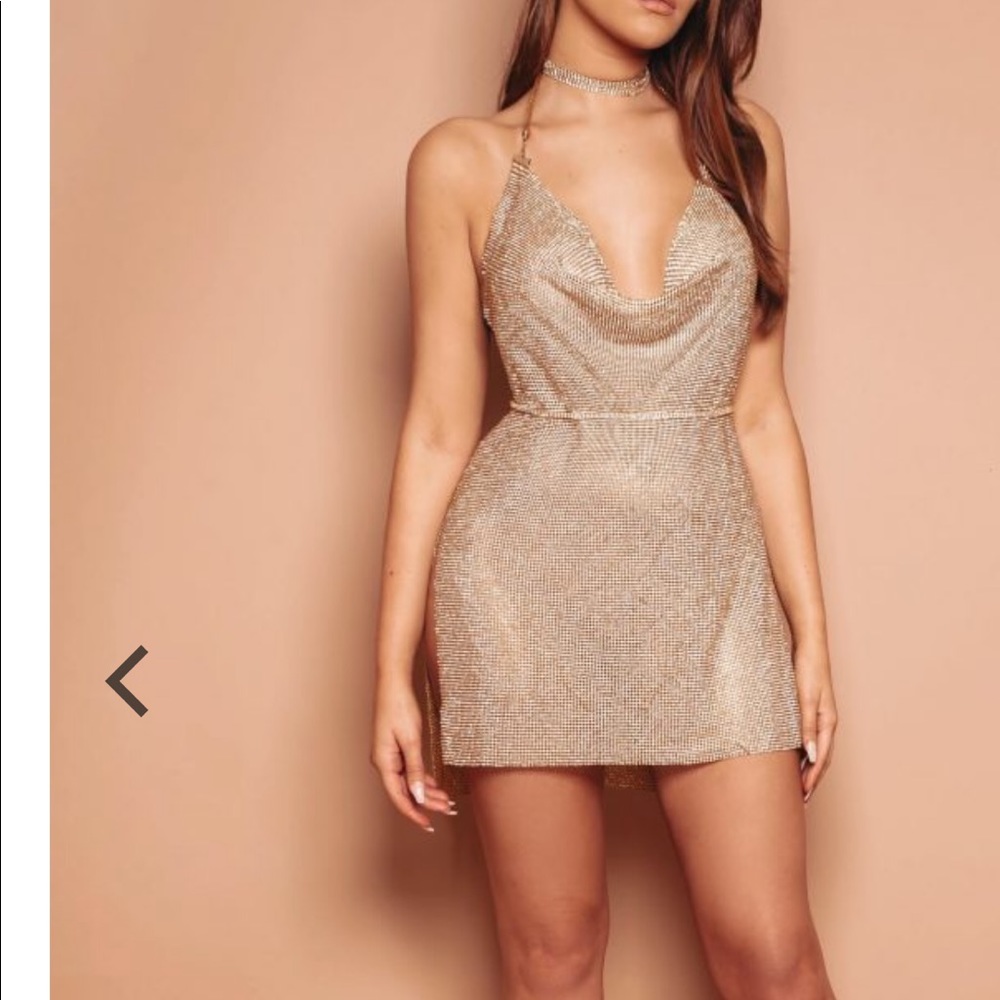 Sparkly gold Kendall dress